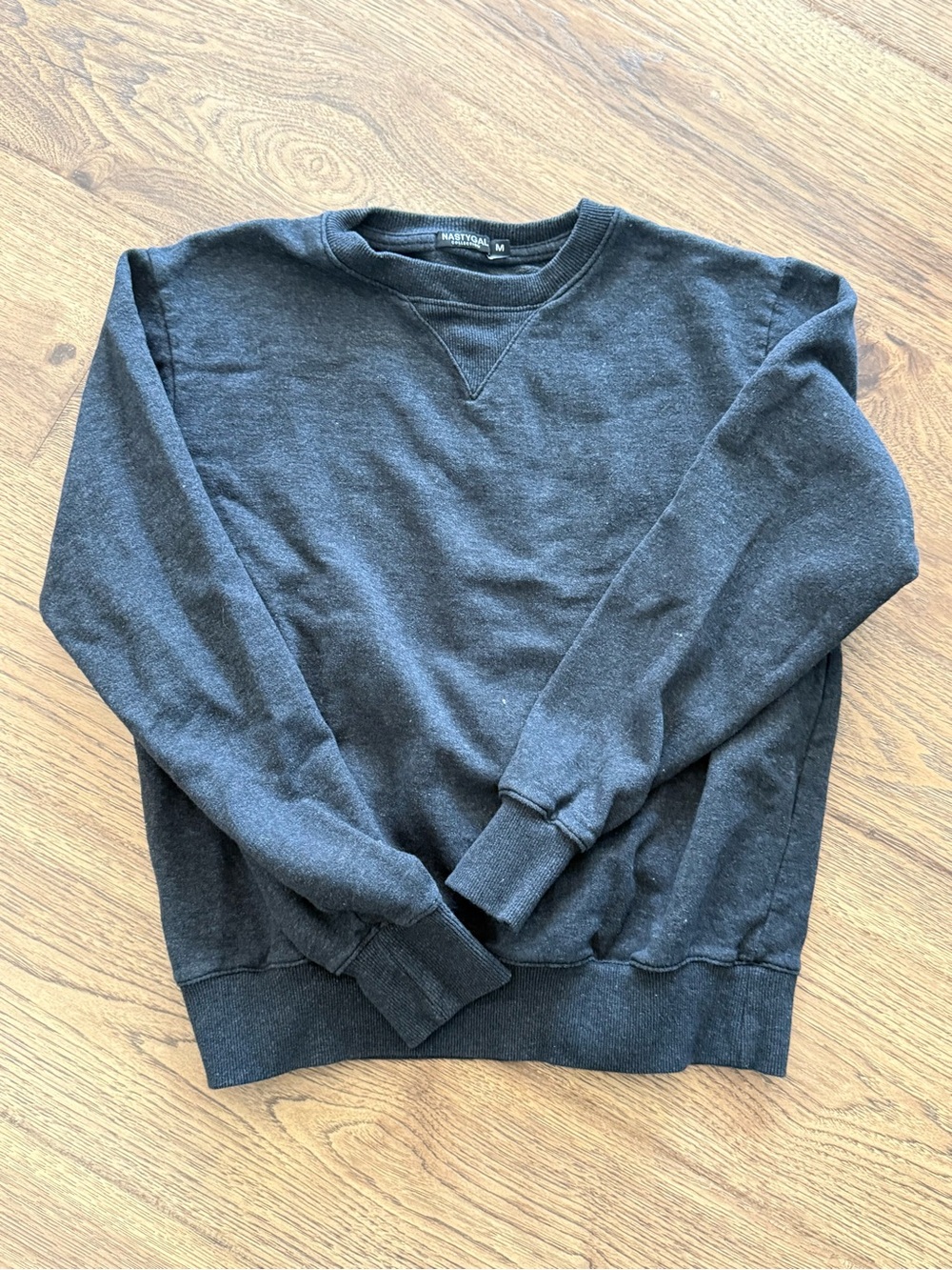 Nasty Gal Women’s Dark Gray Crewneck Sweatshirt
